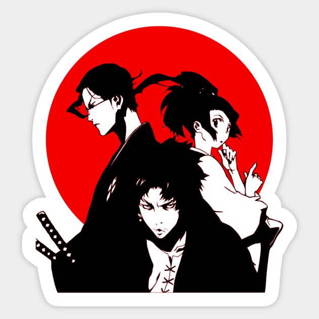 Samurai Champloo Mugen Jin and Fuu Sticker by OtakuPapercraft